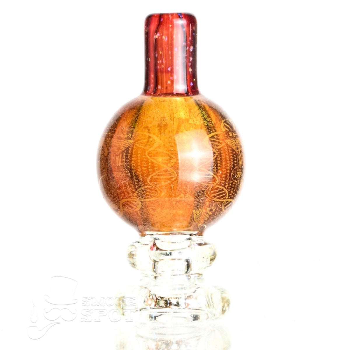 Close-up of Taco Glass Bubble Cap #121 highlighting glass craftsmanship