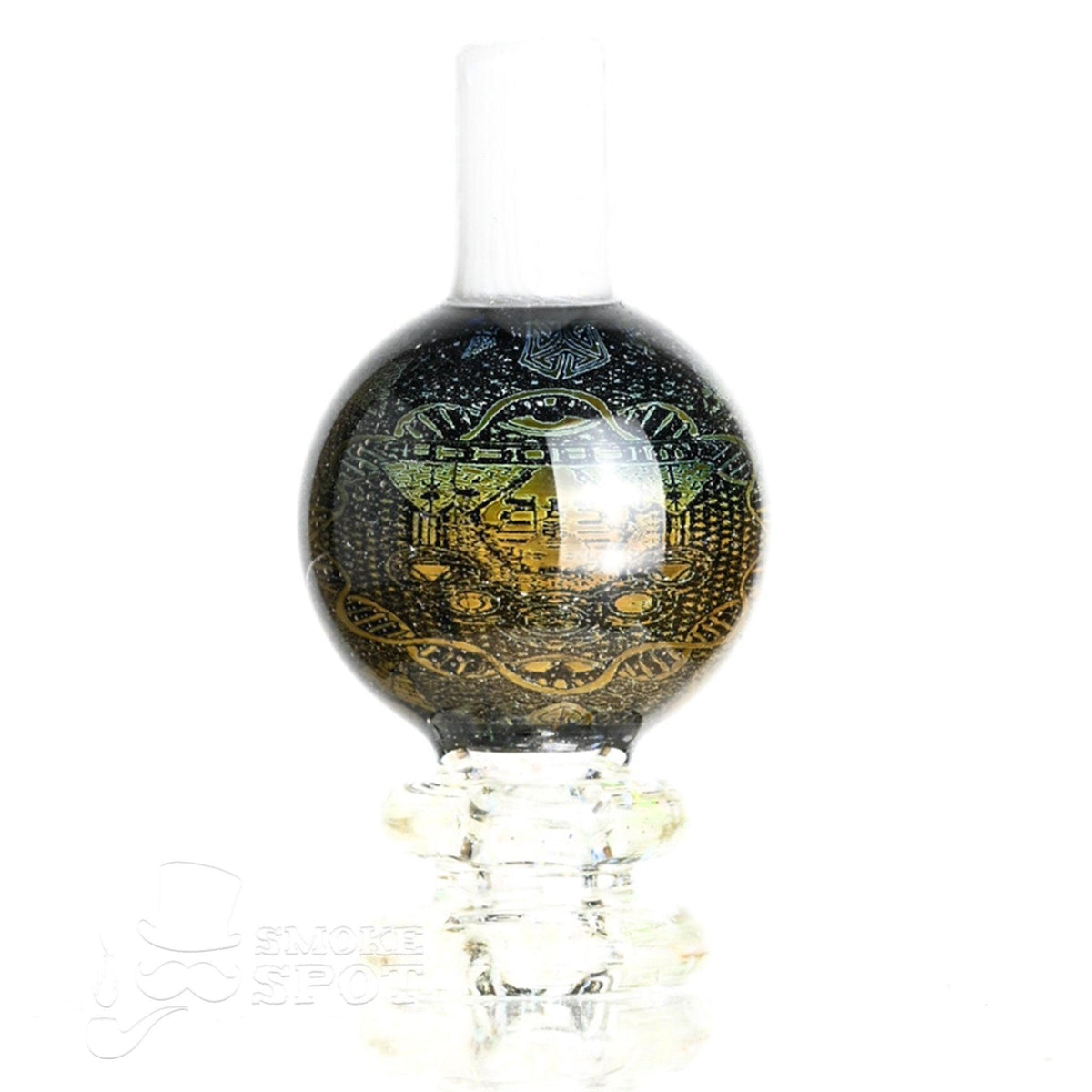 Side view of Taco Glass Bubble Cap #122 - Smoke Spot Smoke Shop