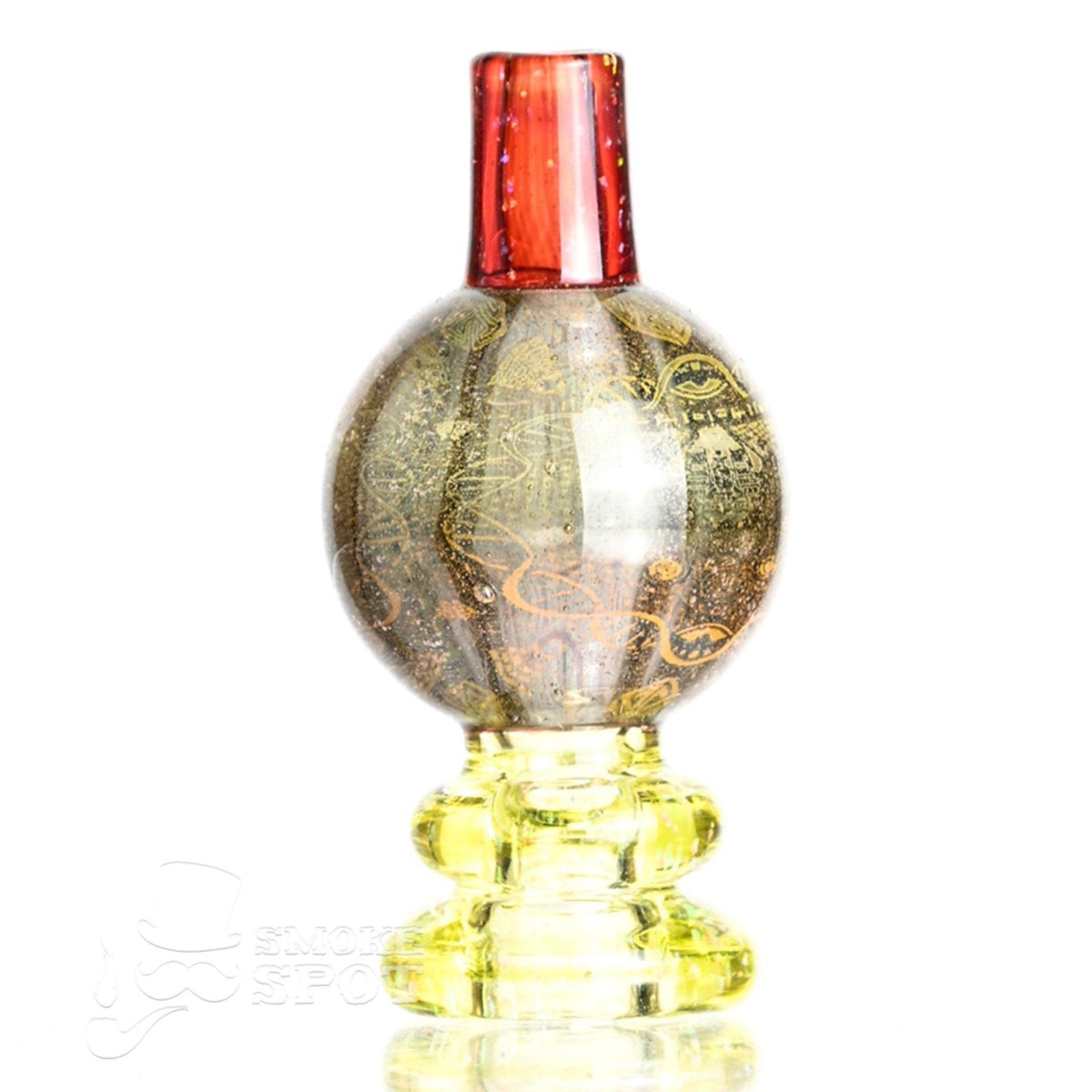 Side view of Taco Glass Bubble Cap #126 showing holgram bubble design