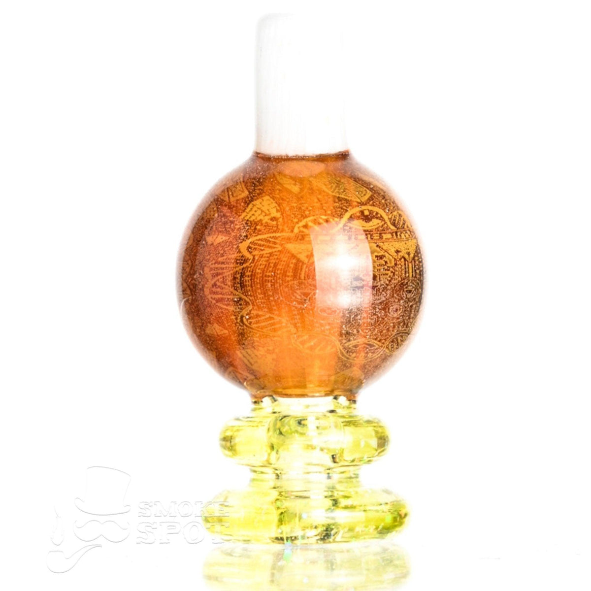 Top detail of Taco Glass Bubble Cap #128 - Smoke Spot Smoke Shop