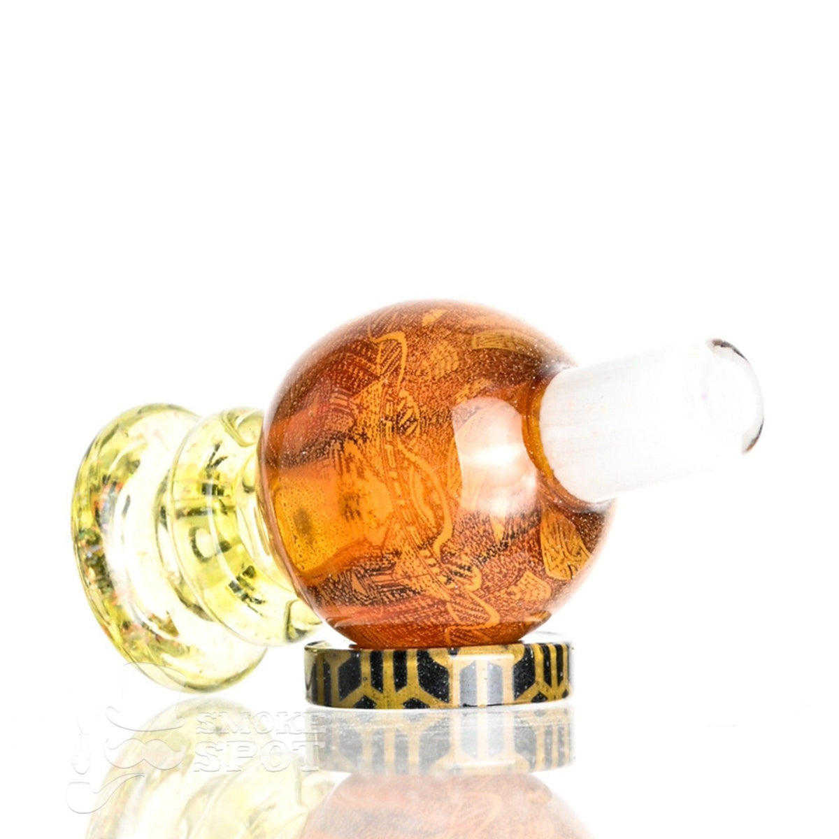 Taco Glass Bubble Cap #128 full product view - Smoke Spot Smoke Shop
