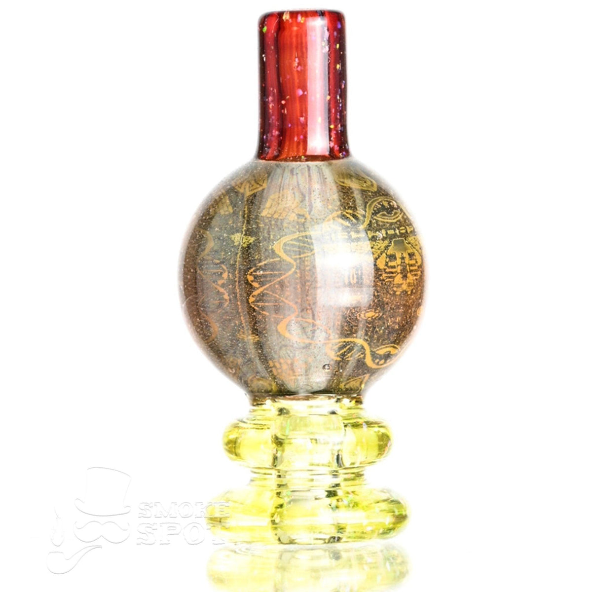 Taco Glass Bubble Cap #129 premium glass carb cap with hologram design