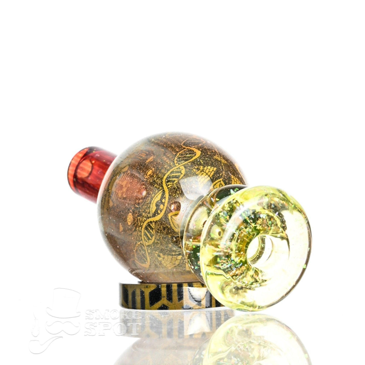 Taco Glass Bubble Cap #129 premium glass carb cap angled view