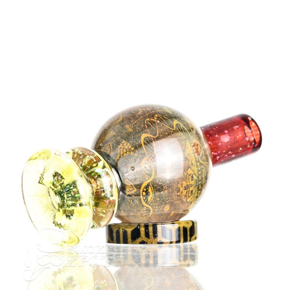Taco Glass Bubble Cap #129 detailed hologram bubble cap design
