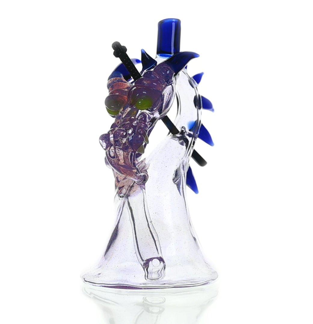 Side view of TONY KAZY MINI DRAGON RIG #102 showcasing 10mm 45 degree joint