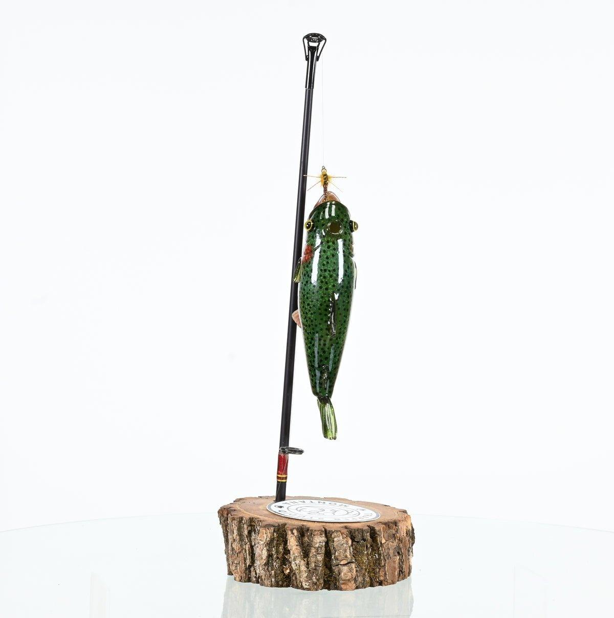 TRAPPER STUDIO RAINBOW TROUT RIG W/STAND & SIGNED PELICAN - Smoke Spot Smoke Shop