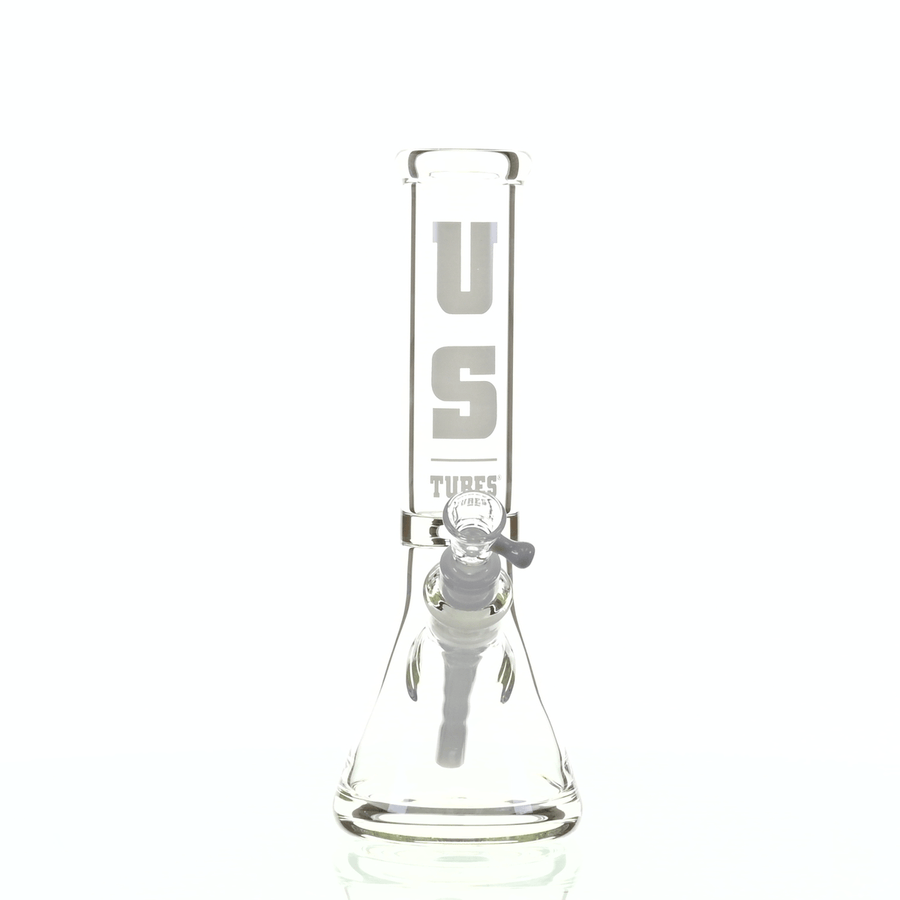 US TUBES 10" BEAKER WHITE LOGO