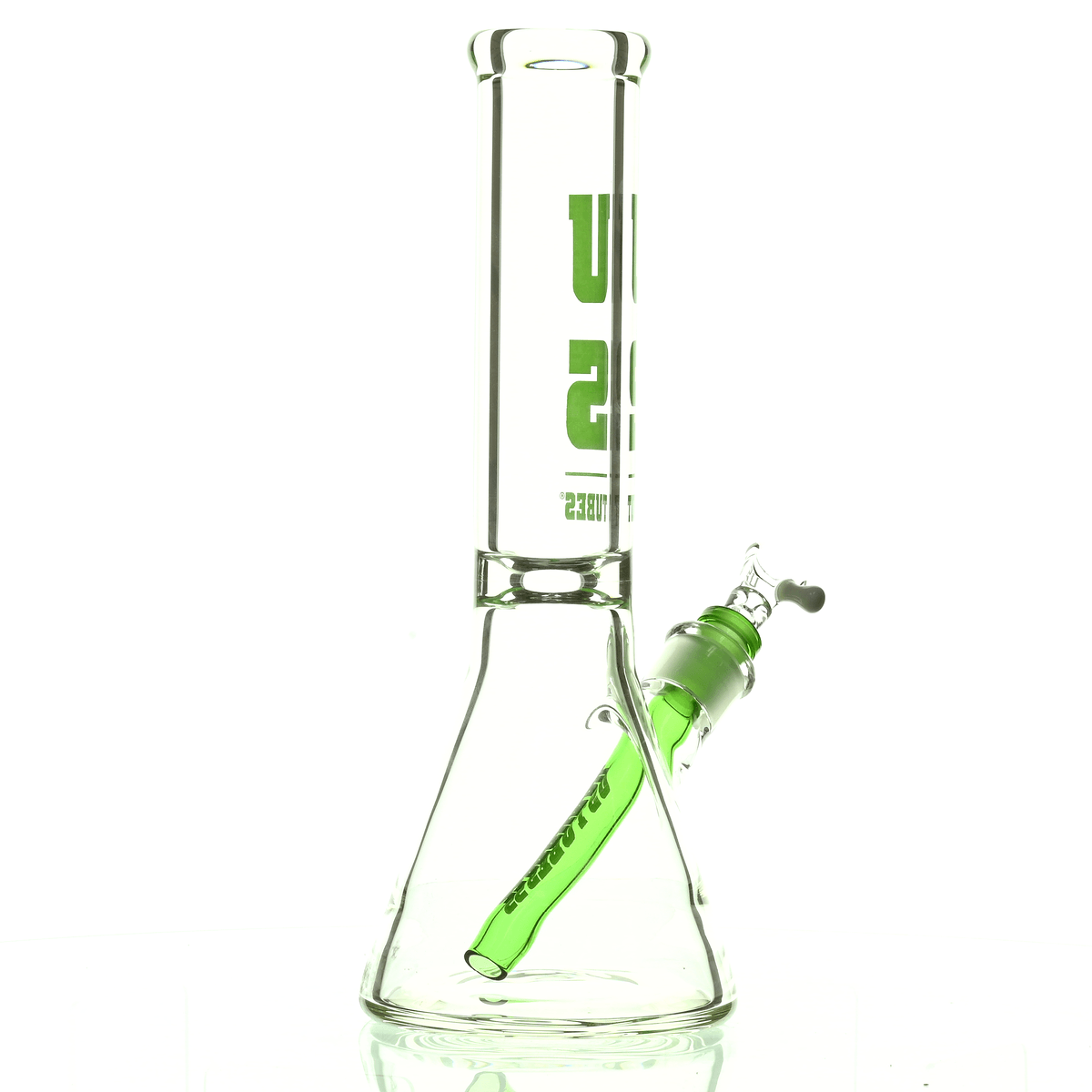 US TUBES 12" BEAKER 57 GREEN LOGO - Smoke Spot Smoke Shop