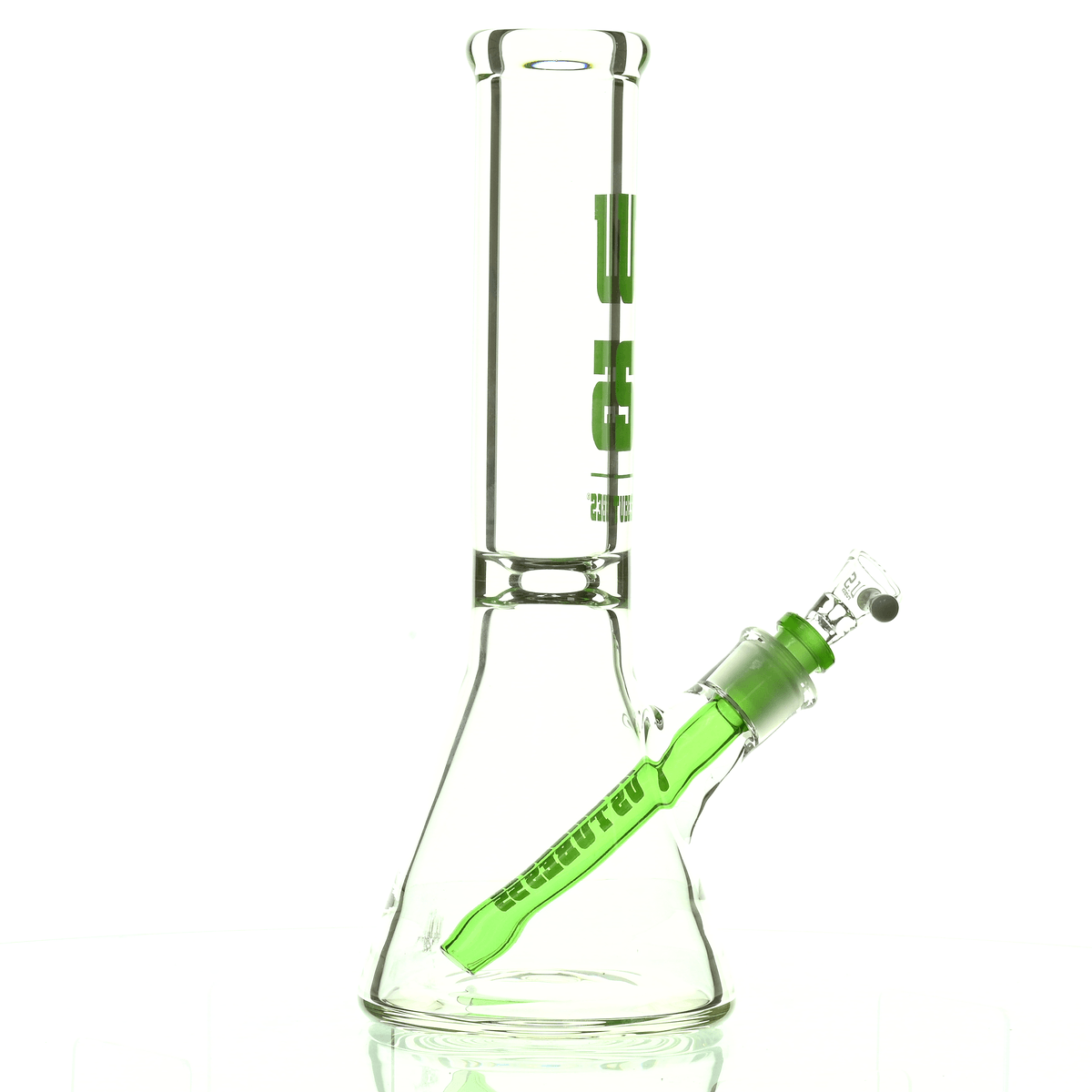 US TUBES 12" BEAKER 57 GREEN LOGO - Smoke Spot Smoke Shop