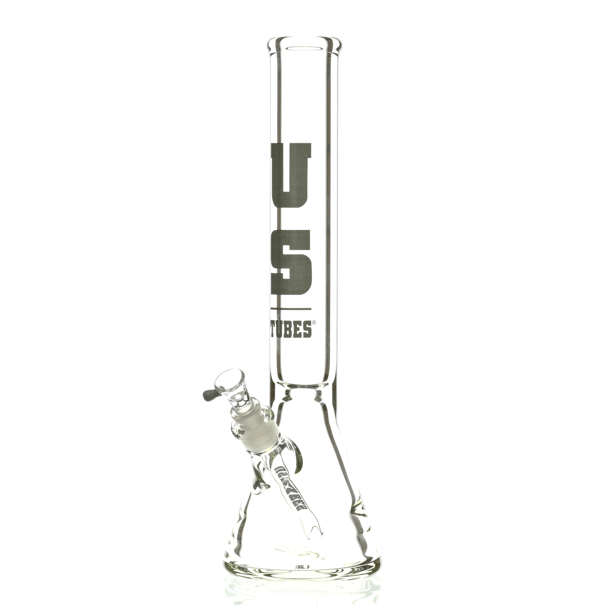 US TUBES 15" BEAKER DARK GRAY LOGO - Smoke Spot Smoke Shop