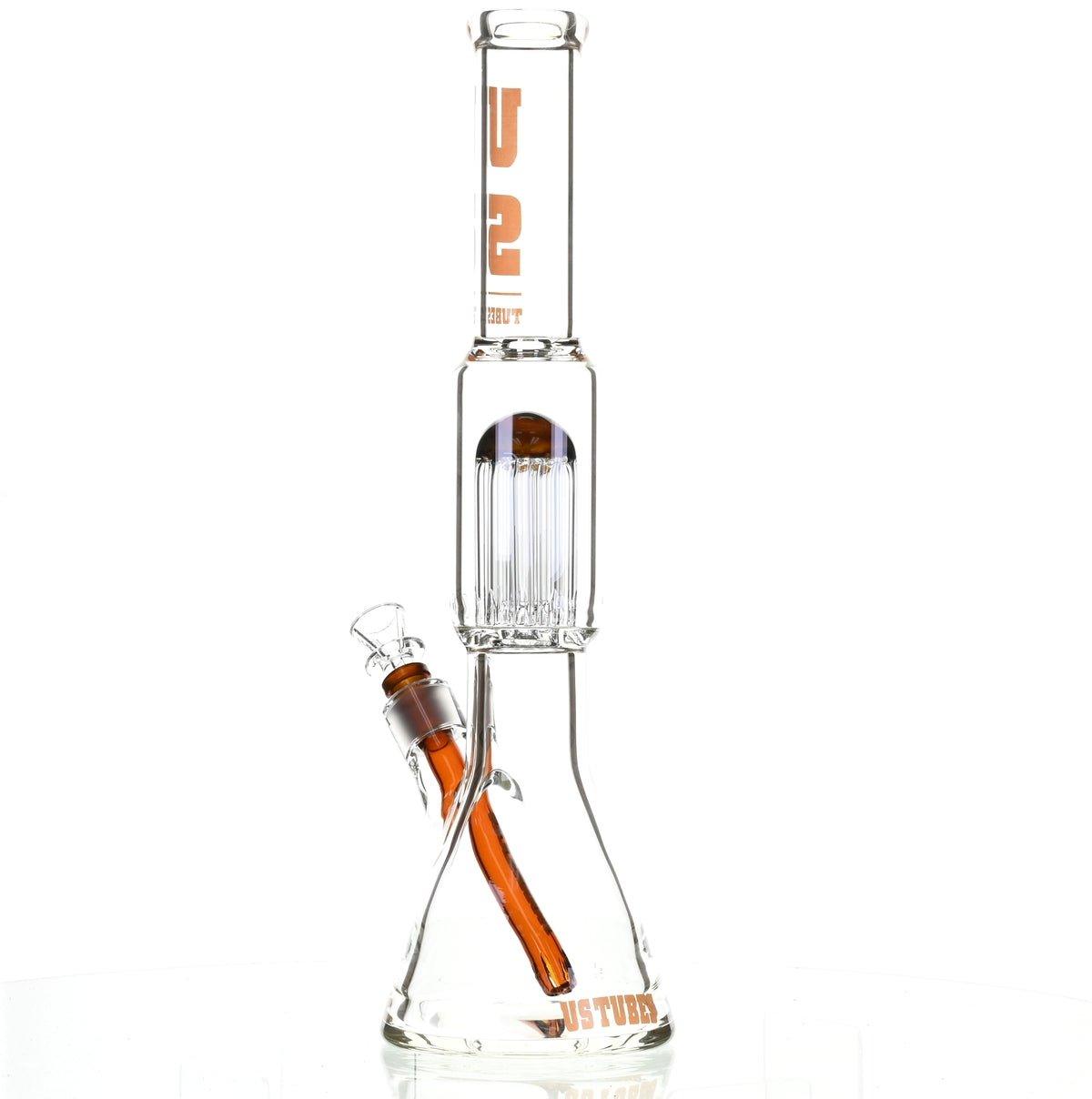 US TUBES 17" BEAKER W/TREE PERC AND ORANGE ACCENTS - Smoke Spot Smoke Shop