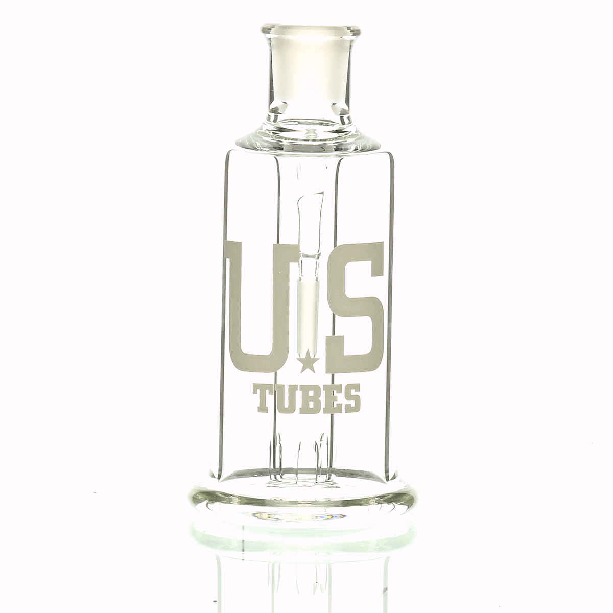 US Tubes Ash Catcher 14mm 90 Degree White Logo premium glass accessory