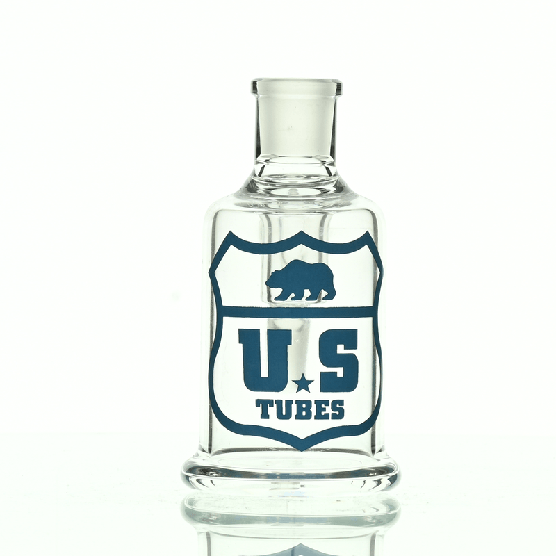 US TUBES DRY ASH CATCHER 14MM/45 BLUE LOGO - Smoke Spot Smoke Shop