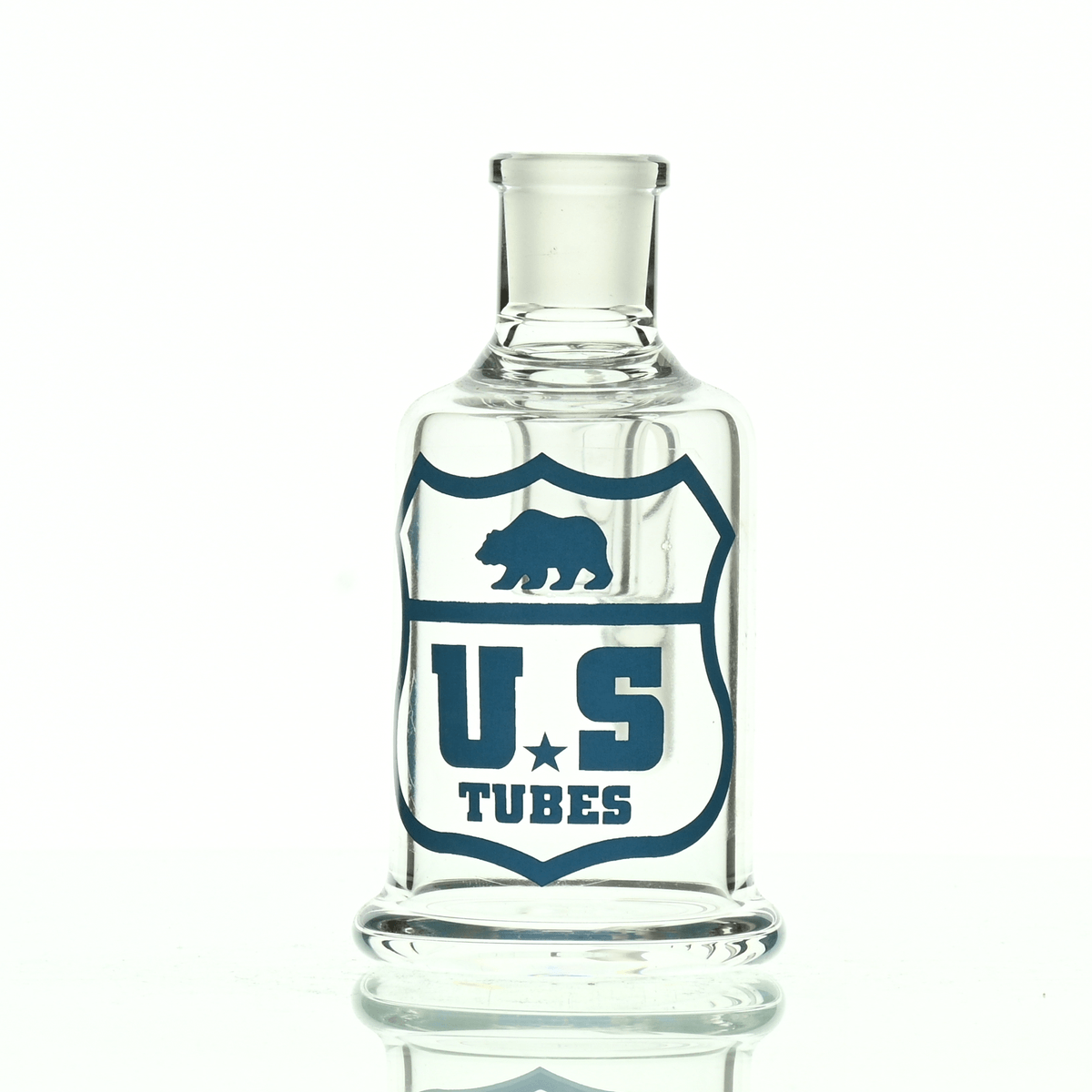 US TUBES DRY ASH CATCHER 14MM/45 BLUE LOGO - Smoke Spot Smoke Shop