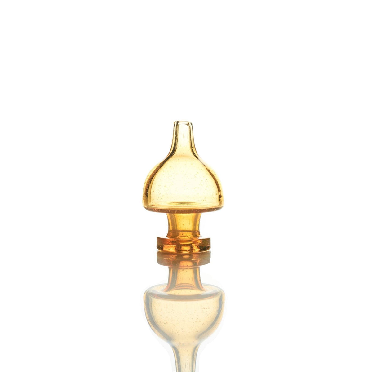 Close-up of Vijil Glass Serum Color Carb Cap showing detailed glasswork - Smoke Spot