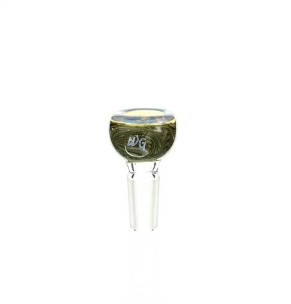 Side view of Waterhouse Glass Bowl Piece 15 14mm dry herb slide
