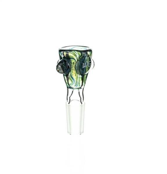 Side view of Waterhouse Glass 14mm Bowl Piece 19 dry herb slide - Smoke Spot