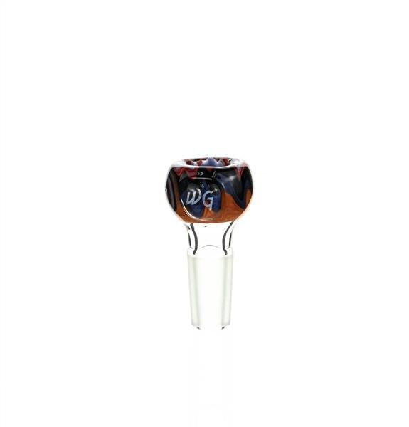 Side view of Waterhouse Glass Bowl Piece 24 - 14mm Dry Herb Slide