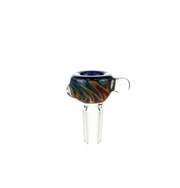 Side view of Waterhouse Glass 14mm bowl piece 43 dry herb slide