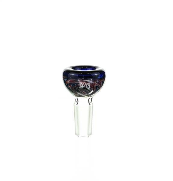 Side view of Waterhouse Glass Bowl Piece 44 dry herb slide