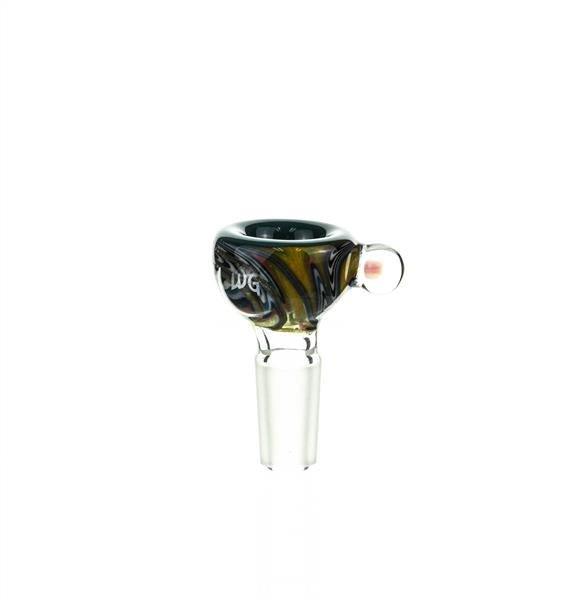 Side view of Waterhouse Glass 14mm bowl piece dry herb slide