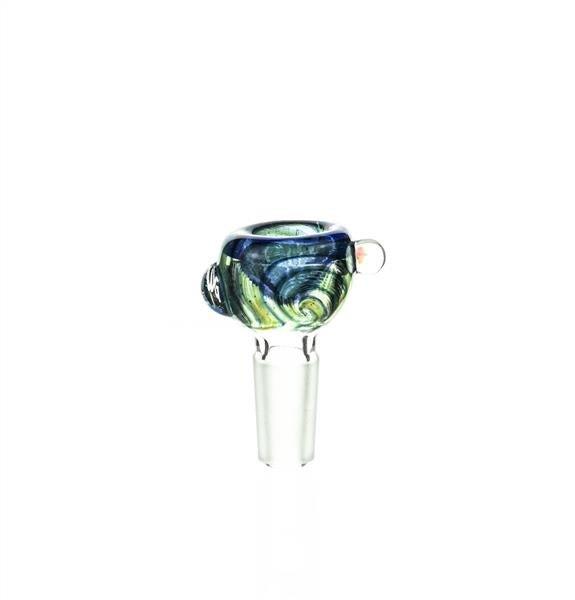 Side view of Waterhouse Glass Bowl Piece 46 14mm dry herb slide