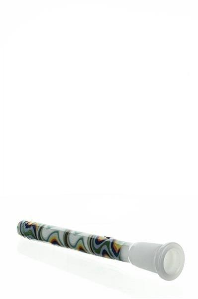Close-up of Waterhouse Glass 6 inch worked downstem with 6 slits - Smoke Spot Smoke Shop