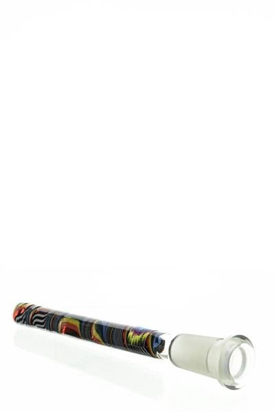 Close-up of Waterhouse Glass 6 inch worked downstem with 6 slits
