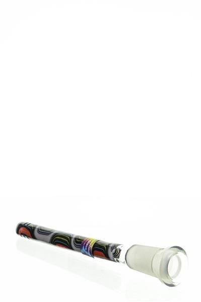 Close-up of Waterhouse Glass 6 inch worked downstem with 6 slits - Smoke Spot Smoke Shop