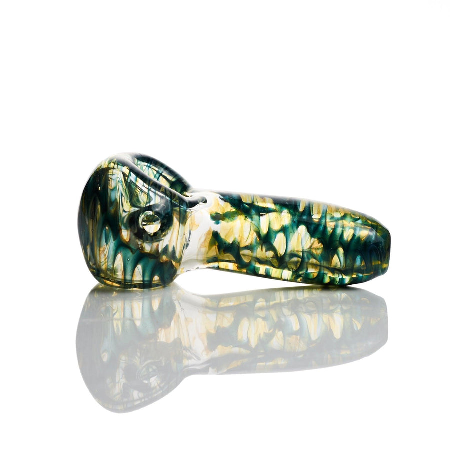 Westie glass colorfull blue yellow spoon