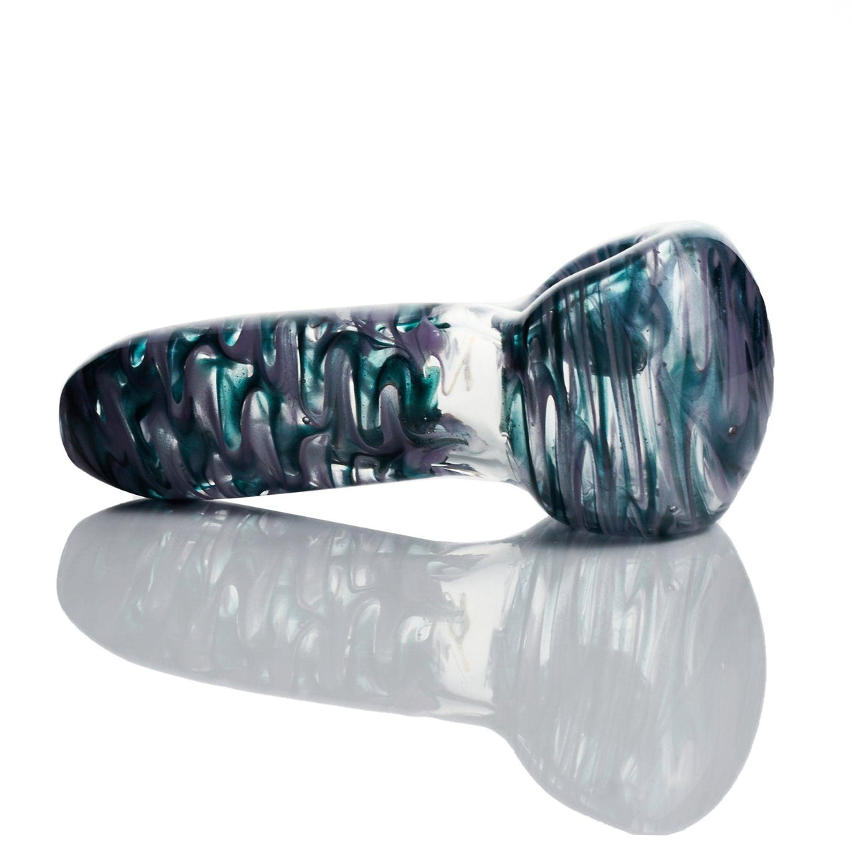 Westie Glass Colorful Purple Blue Spoon Handpipe - Smoke Spot Smoke Shop