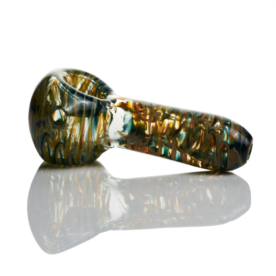 Westie glass colorfull turkoise  cream spoon