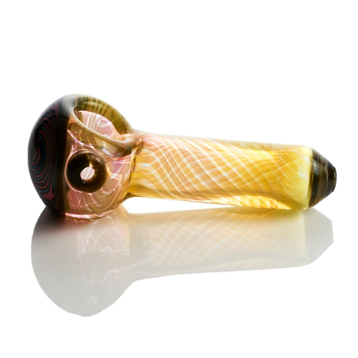 Westie Glass Spoon Handpipe with Fumed Window in Crystal Bliss and Gourmet Dark Colors