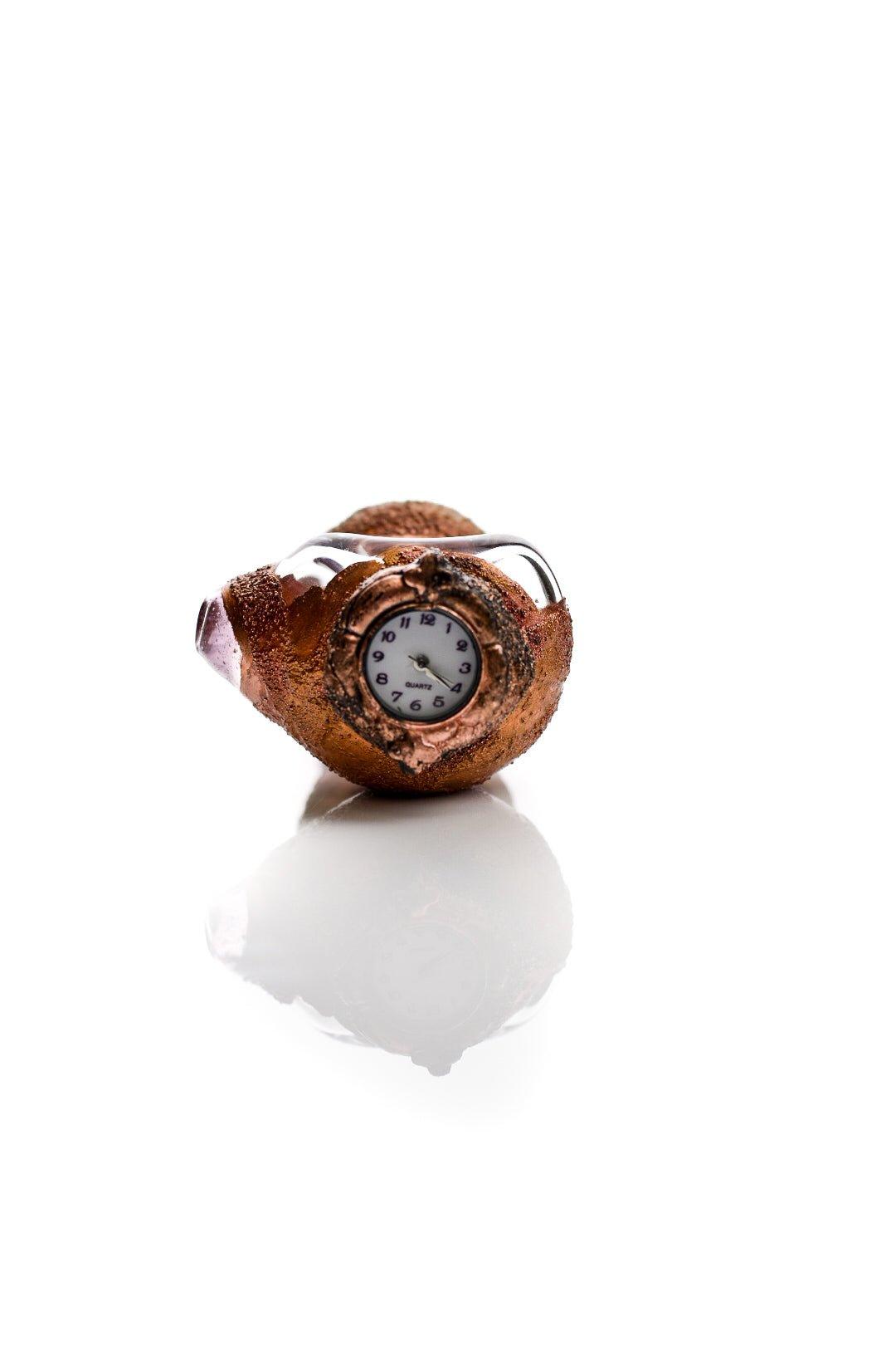 Working Watch Spoon Handpipe by Cherry Glass - Premium Handcrafted Glassware