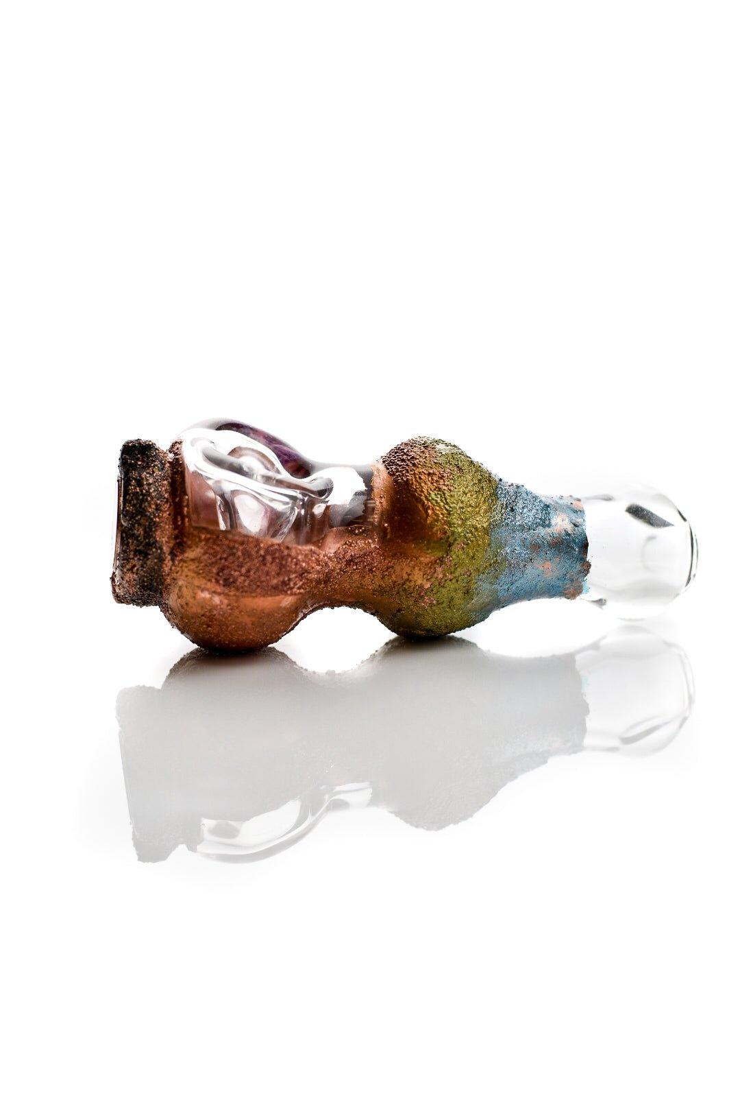 Close-up of working watch feature on Cherry Glass handpipe